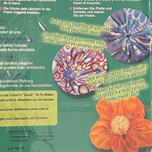 💥New Clover 8708 Quick Yo-Yo Maker Jumbo Round 3-1/2" Blue Craft Art Decor - Picture 3 of 6